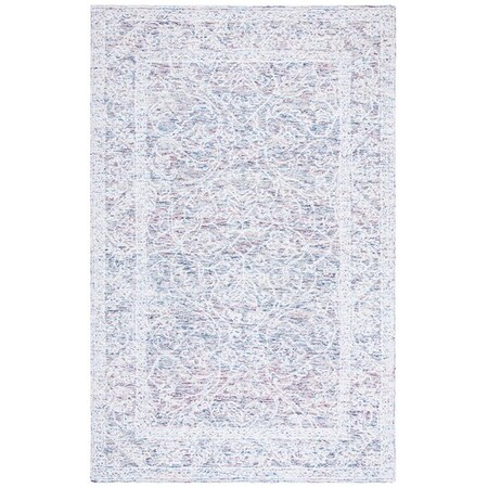 Safavieh 6 x 6 ft. Metro Round Hand Tufted Rug; Ivory & Red MET160Q-6R